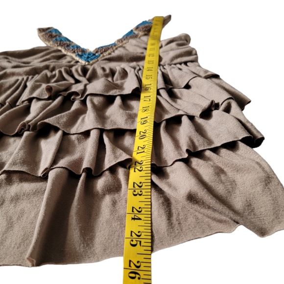 Wet Seal Beaded Flowy Ruffled Boho Top Size Medium - Picture 9 of 10